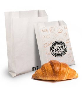 Sac croissant  kraft blanc passe-partout