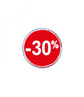 Étiquette adhésive rouge -30%