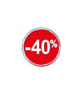 Étiquette adhésive rouge -40%