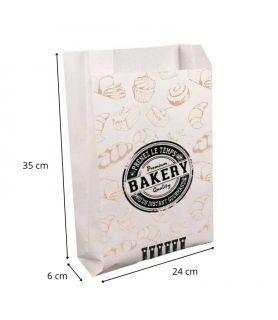 Sac croissant  kraft blanc passe-partout