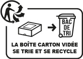 la boite carton se trie et se recycle